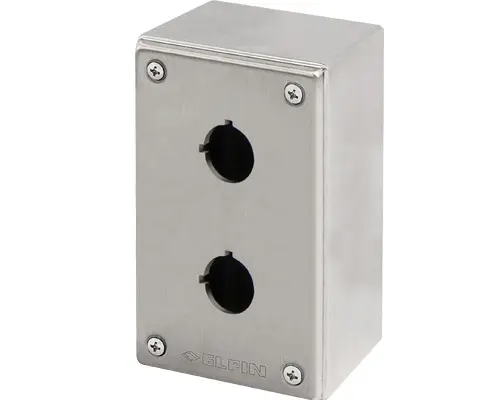 Produktfoto 1 von New Elfin 040X0814-8P2 Druckknopfgehäuse aus Edelstahl 82x142x85