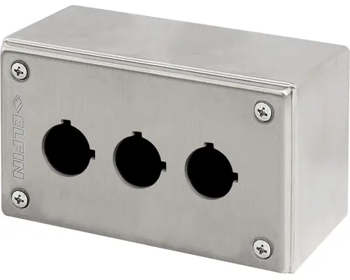 Produktfoto 1 von New Elfin 040X0814-8P3 Druckknopfgehäuse aus Edelstahl 82x142x85