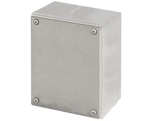 New Elfin 040X1418-12, Bedienpult-Gehäuse Edelstahl 140x180x125, ungebohrt, ohne Kabeleingang