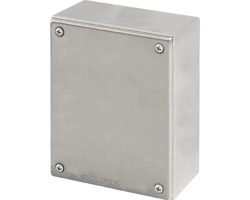 New Elfin 040X1418-1, Bedienpult-Gehäuse Edelstahl 140x180x100, ungebohrt, ohne Kabeleingang