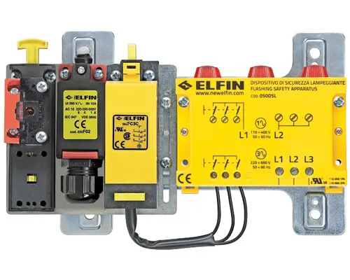 Produktfoto 1 von New Elfin 050AS01FC, Blinkender Sicherheitsschalter Drei Phasen 220-690V, Ver. Endschalter 1 N.C. und Mikro 2 N.C.