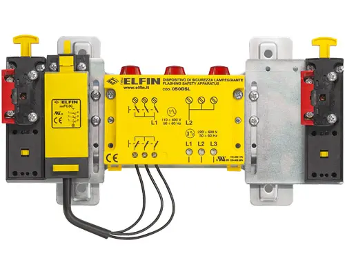 Produktfoto 1 von New Elfin 050ASL2PFI01, Blinkender Sicherheitsschalter Drei Phasen 220-690V, für zwei Türen, Ver. Endschalter 1 N.C.