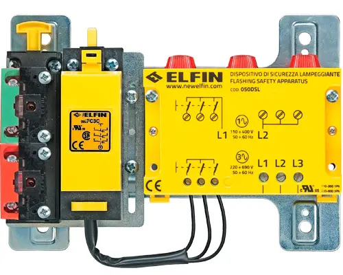 Produktfoto 1 von New Elfin 050ASLFI12, Blinkender Sicherheitsschalter Drei Phasen 220-690V, Verriegelung Endschalter 1 N.O. + 2 N.C. aux.