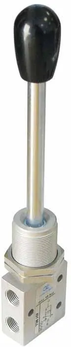 Produktfoto 1 von AZ Pneumatica 431 MLL, Wegeventil 3/2 1/8" Handhebel, Federrückstellung