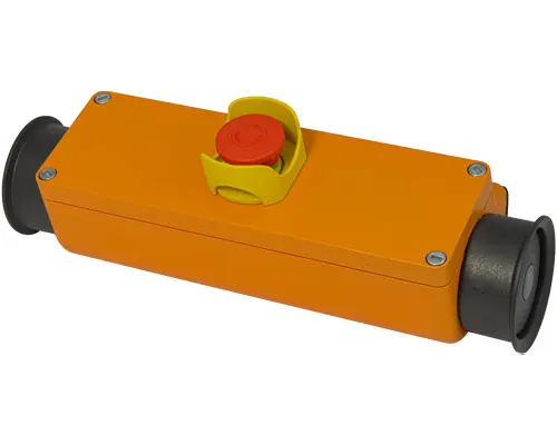 Produktfoto 1 von New Elfin 060CL2MAA, Orange geneigtes Zweihandbedienpult, Aluminium