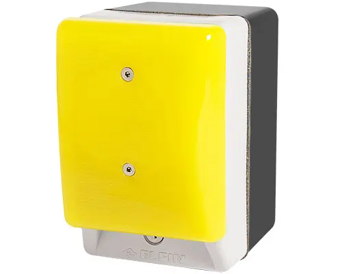 Produktfoto 1 von New Elfin 060APFLGC Handballenschalter, beleuchtet, tastend, gelber Pilzknopf