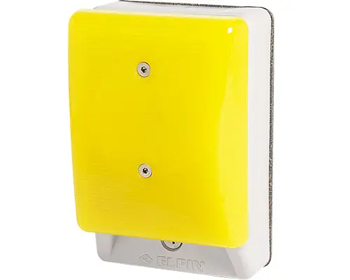 Produktfoto 1 von New Elfin 060APFLG Handballenschalter, beleuchtet, tastend, gelbe Pilztaste