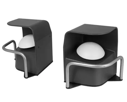Produktfoto 1 von New Elfin 060MPP2GR, Graues Einzelmodule für Zweihandbedienpult, geschützt, Aluminium