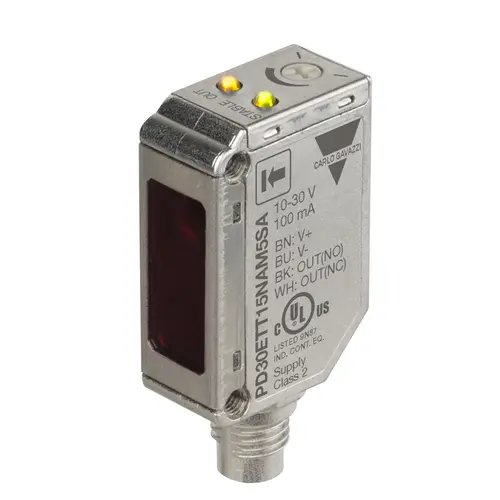 Produktfoto 1 von Carlo Gavazzi PD30ETT15NAM5SA, PHOTO TR 15M SS NPN NO+NC TOP ADJUST STECKER