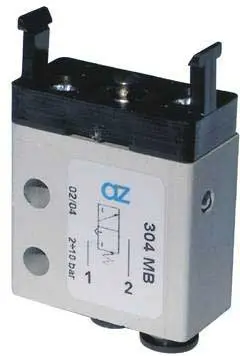 Produktfoto 1 von AZ Pneumatica 304 MB, Mikroventil 3/2 NC, ø4 mm Steckanschlüsse, SKU: 08.031.4