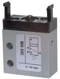 Produktfoto 1 von AZ Pneumatica 305 MB, Mikroventil 3/2 NC, M5-Gewinde, Stößelventil, SKU: 08.041.4
