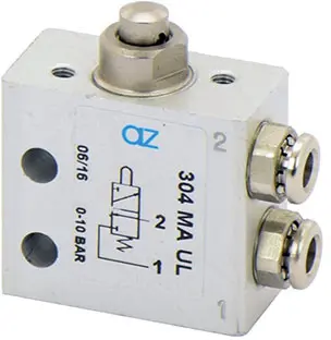 Produktfoto 1 von AZ Pneumatica 304 MA UL, Mikroventil 3/2 NC, ø4 mm, Stößelventil, SKU: 08.050.4
