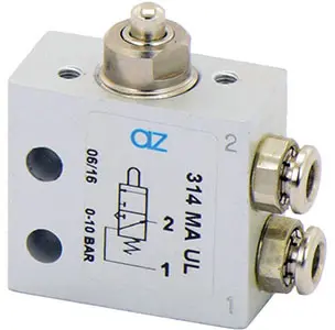Produktfoto 1 von AZ Pneumatica 314 MA UL, Mikroventil 3/2 NO, ø4 mm, Stößelventil, SKU: 08.060.4