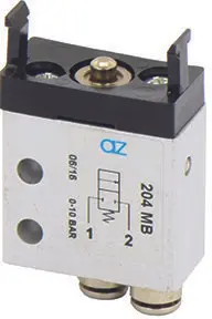 Produktfoto 1 von AZ Pneumatica 204 MB, Mikroventil 2/2 NC, ø4 mm Steckanschlüsse, SKU: 08.105.4