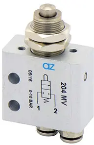 Produktfoto 1 von AZ Pneumatica 204 MV, Mikroventil 2/2 NC, ø4 mm, Stößelventil, SKU: 08.125.4