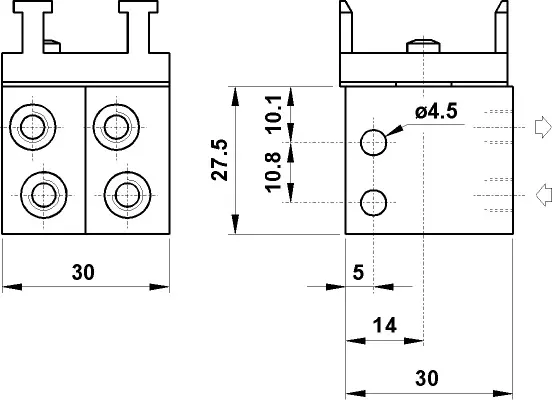 Produktfoto 1 von AZ Pneumatica 2.315 MB UL, Mikroventil 5/3 belüftet, M5-Gewinde, Stößelventil