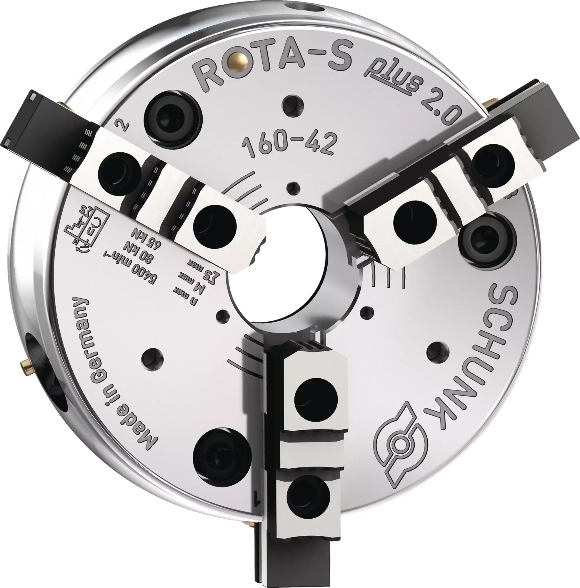 Produktfoto 1 von SCHUNK ROTA-S plus 2.0 160-42 C5-VP2, Handspannfutter mit Backenschnellwechsel