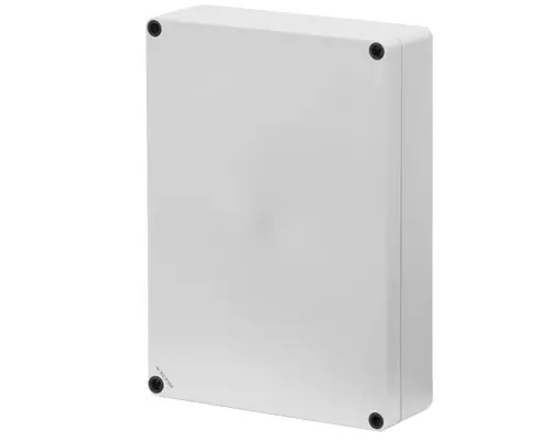 Produktfoto 1 von New Elfin 080C1825-6 Drucktastengehäuse aus Polycarbonat 180x254x63, ungebohrt