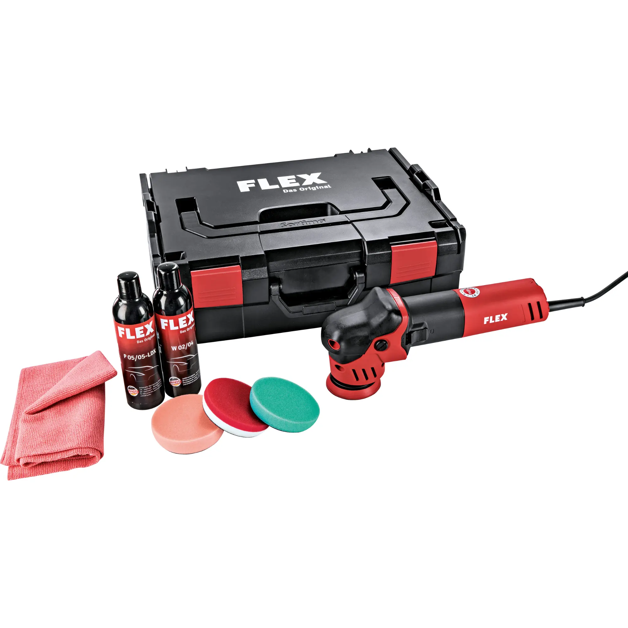 Produktfoto 1 von FLEX Tools 447137, Exzenterpolierer XFE 7-12 80 P-Set 230/CEE m. Zubeh&ouml;r