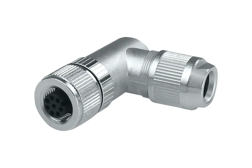 HBM Messtechnik 1-CON-S3004, Kabel-Kupplung M12, 8pol. gewinkelt