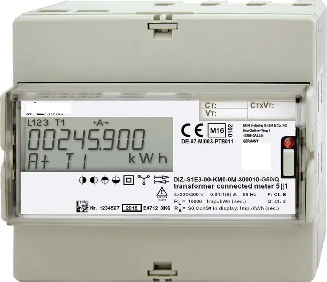 Produktfoto 1 von REVALCO 1RCETM6MID, Energiezähler aktiv, /5A, 6 DIN, MID-zertifiziert