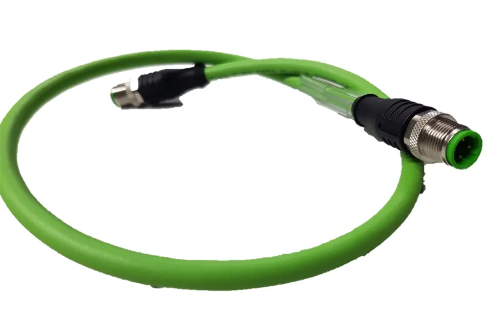 Produktfoto 1 von HBM Messtechnik 1-KAB2144-0.3, Eth. Daisy Chain M12 beidseitig,0,3m