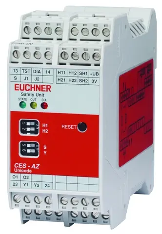 Produktfoto 1 von Euchner CES-AZ-UES-02B, Auswertegerät, für 2 Leseköpfe, P\n: 105140