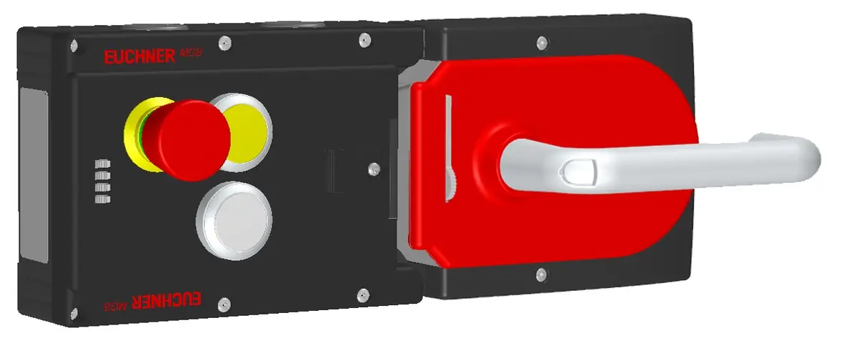 Produktfoto 1 von Euchner MGB-L0H-ARA-R-105779, Verriegelungsset, mit 2 Taster, Not-Halt