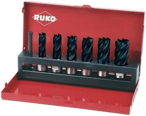 Produktfoto 1 von RUKO 108820F, Kernbohrersatz 7 teilig &Oslash; 12-22mm HSS