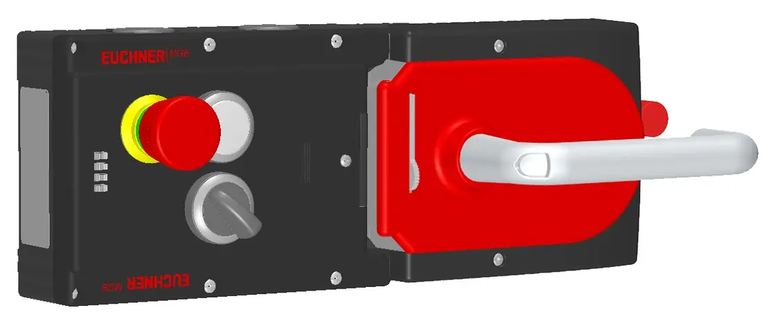 Produktfoto 1 von Euchner MGB-L1HE-ARA-R-109313, Zuhalteset mit 1 Taster, Not-Halt, Wahlschalter