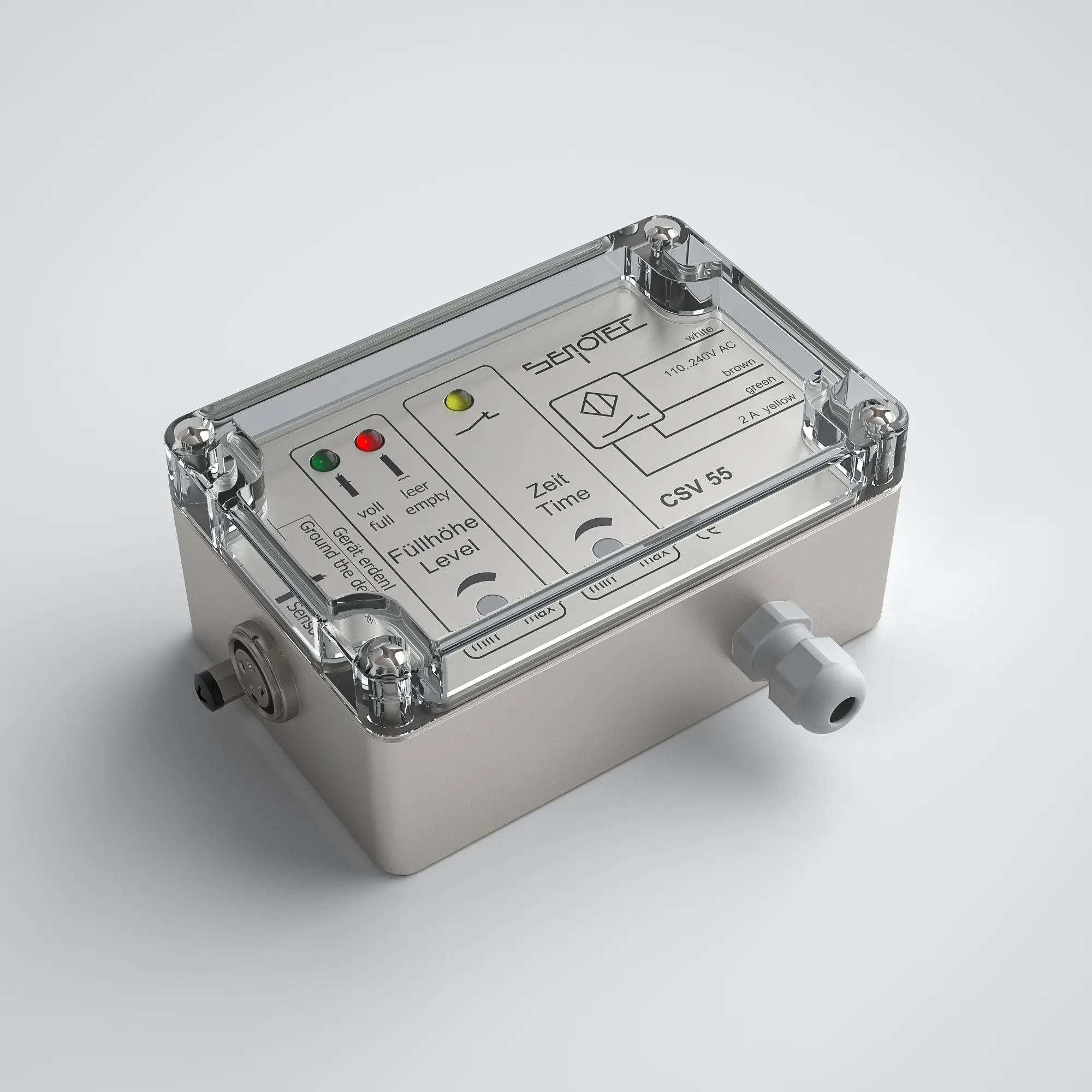 Produktfoto 1 von Senotec 10 055 00 Schaltverstärker CSV 55 110-240 V/AC, 50-60 Hz, Zeitverzögerung, kl=1,5m