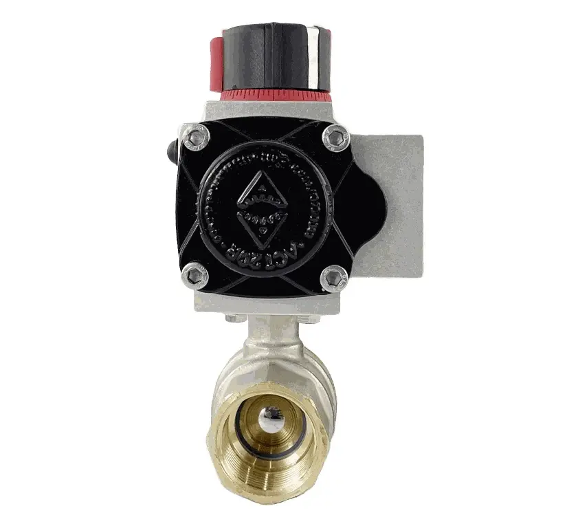 Produktfoto 1 von Fergo KH105 IG Kugelhahn 1 Zoll Messing einfachwirkend pneumatischer Antrieb