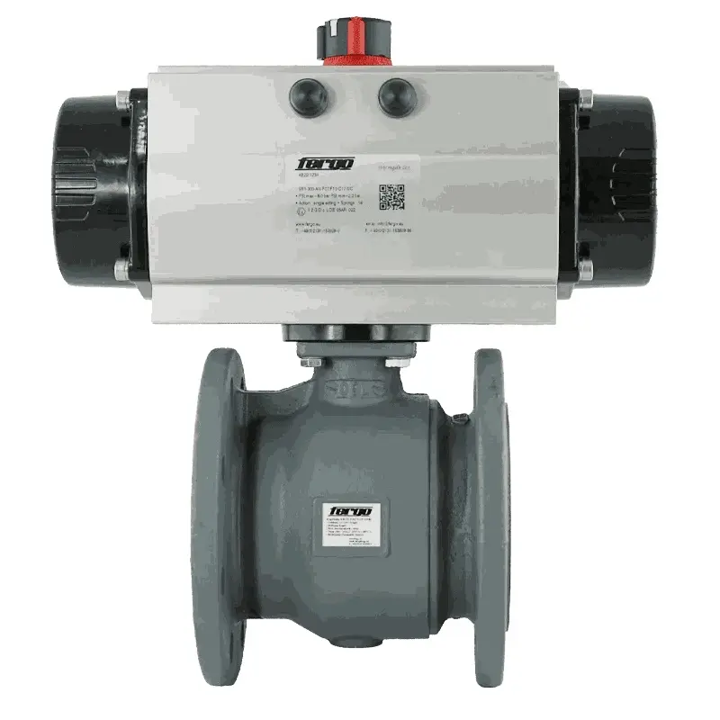 Produktfoto 1 von Fergo KH121 Flanschkugelhahn DN 40 PN16 DVGW Gas GGG40 einfachwirkend