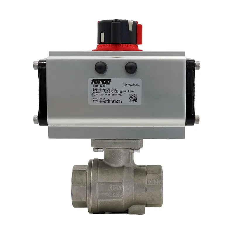 Produktfoto 1 von Fergo KH124W Trinkwasser Kugelhahn 1 Zoll DVGW pneumatisch
