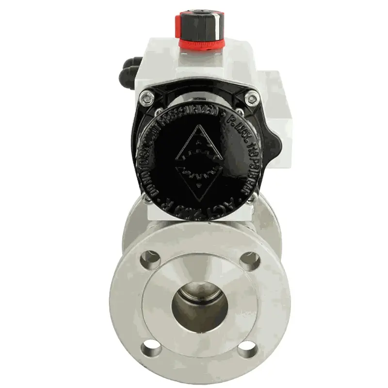 Produktfoto 1 von Fergo KH155 Flanschkugelhahn DN 80 PN16 einfachwirkend pneumatischer Antrieb