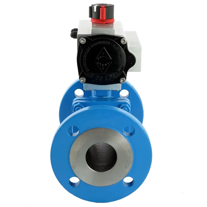 Produktfoto 1 von Fergo KH155-F1 Kugelhahn DN 65 PN16 Stahl doppeltwirkend pneumatischer Antrieb