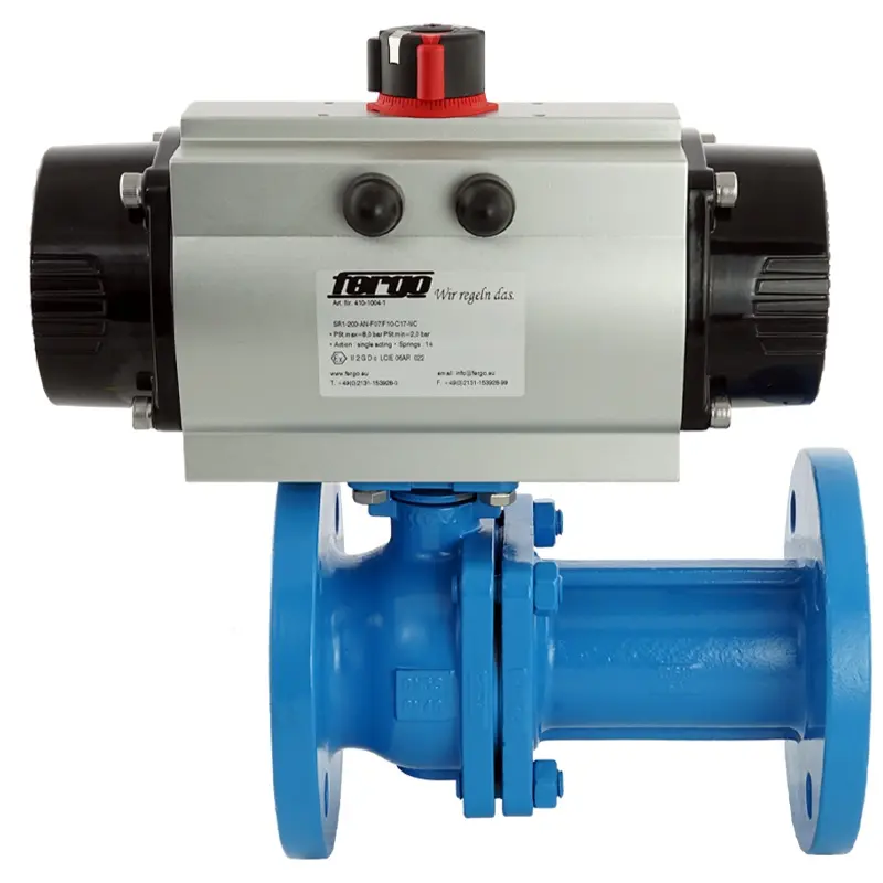 Produktfoto 1 von Fergo KH155-F1 Kugelhahn DN 40 PN16/40 Stahl einfachwirkend Antrieb