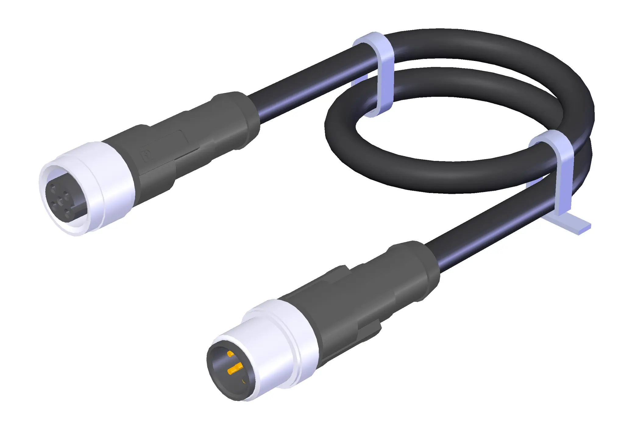 Produktfoto 1 von Euchner C-M12F05-05X034PV20,0-M12M05-100182, Anschlussleitung+2 Steckverbind.