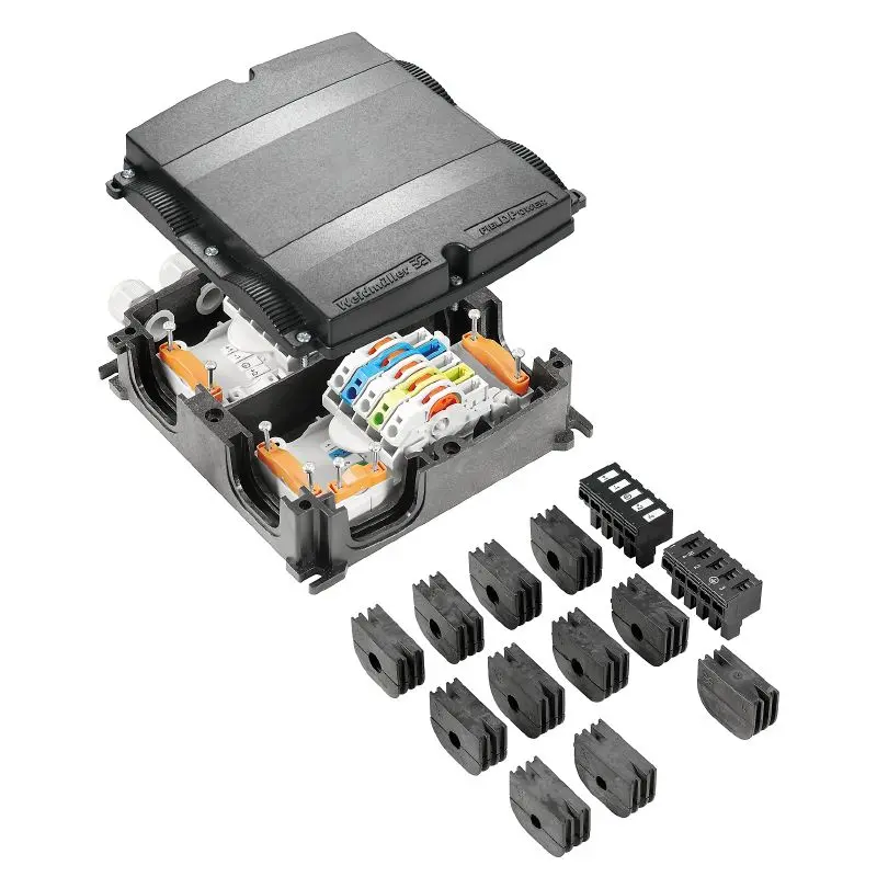 Produktfoto 1 von WEIDMÜLLER FP BOX 10P 4XVG, FieldPower Energiebusverteiler, AC, P/n: 1002900000