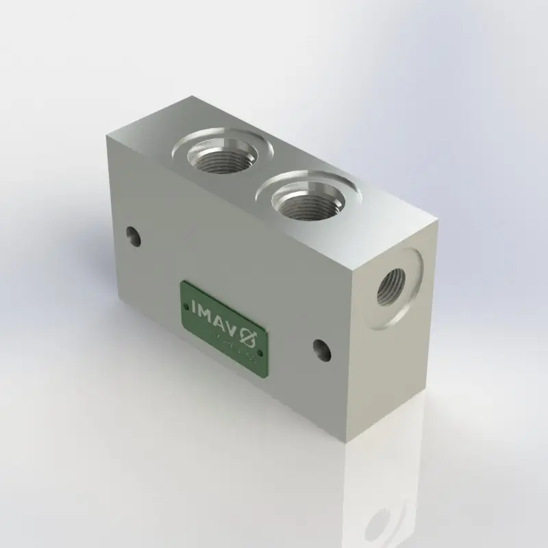 Produktfoto 1 von IMAV 2LHD-08A-B02, Ventilgehäuse 2 Wege Aluminium