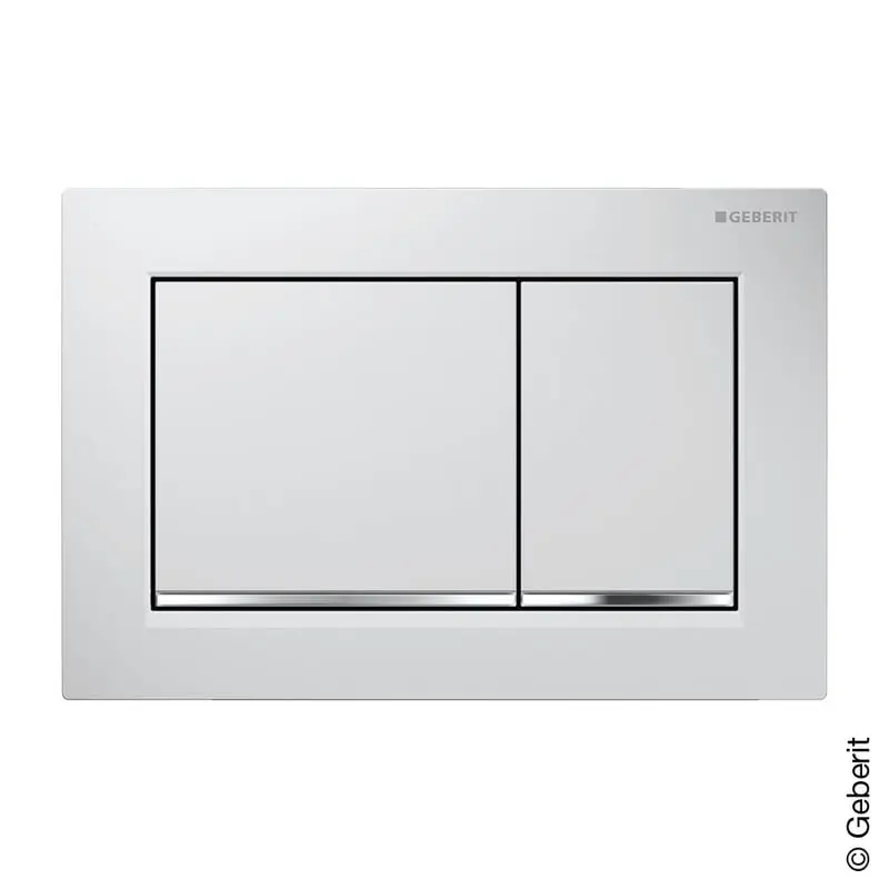 Produktfoto 1 von Geberit 115080KJ1, Omega20 Betätigungsplatte Square weiß/chrom