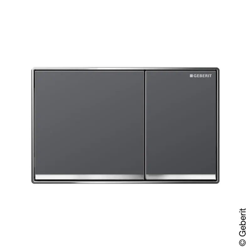 Produktfoto 1 von Geberit 115081JK1, Omega60 Betätigungsplatte Square lava/chrom
