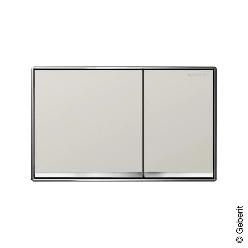 Produktfoto 1 von Geberit 115081JL1, Omega60 Betätigungsplatte Square sandgrau/chrom