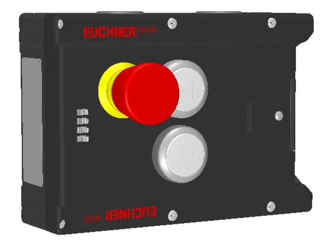 Produktfoto 1 von Euchner MGB-L1-APA-AG2A1-M-115224, Zuhaltemodul mit 2 Taster, Not-Halt