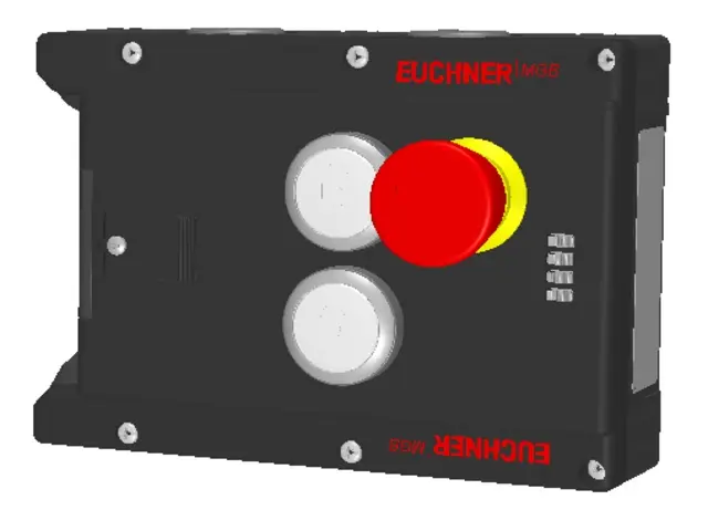 Produktfoto 1 von Euchner MGB-L1-APA-AG4A1-M-115225, Zuhaltemodul mit 2 Taster, Not-Halt