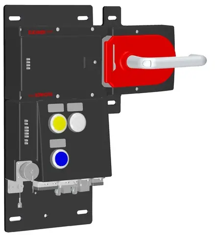 Produktfoto 1 von Euchner MGB-L1HB-PNC-R-115418, Zuhalteset + 3 Bedienelementen, Push-Pull Stecker