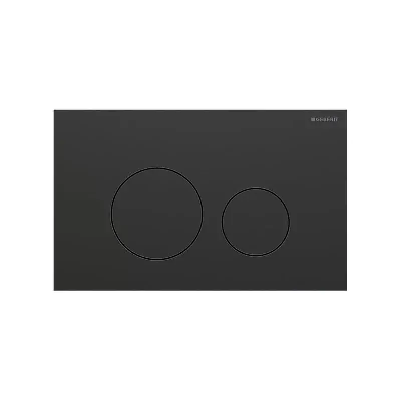 Produktfoto 1 von Geberit 115628QD1, Sigma40 Betätigungsplatte Round schwarz chrom gebürstet