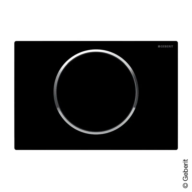 Produktfoto 1 von Geberit 115758KM5, Sigma10 Betätigungsplatte Round schwarz/chrom