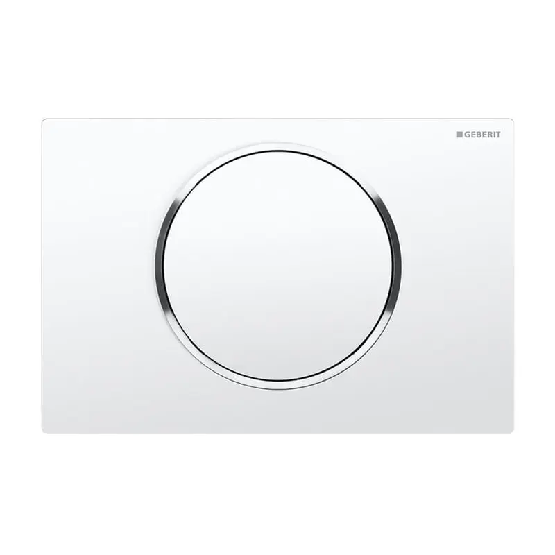 Produktfoto 1 von Geberit 115758KJ5, Sigma10 Betätigungsplatte Round weiß/chrom