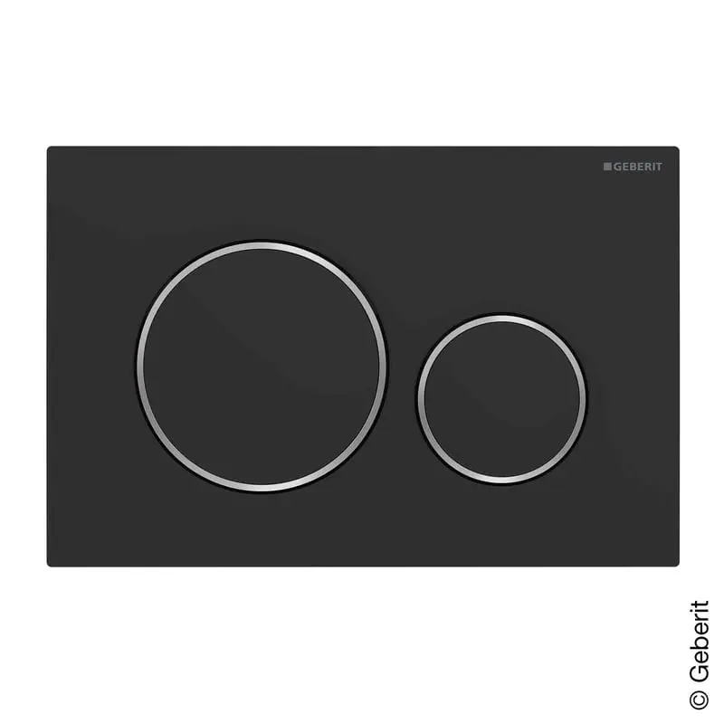 Produktfoto 1 von Geberit 115882141, Sigma20 Betätigungsplatte Round schwarz matt